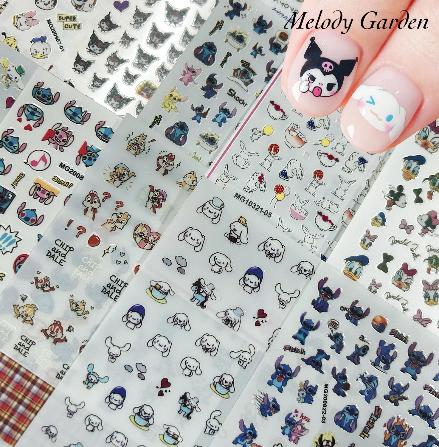 1 Stuks Nail Sticker Stickers Cartoon Dieren Nail Art Decoraties Stickers Sliders Manicure Accessoires Nagels Decoraciones