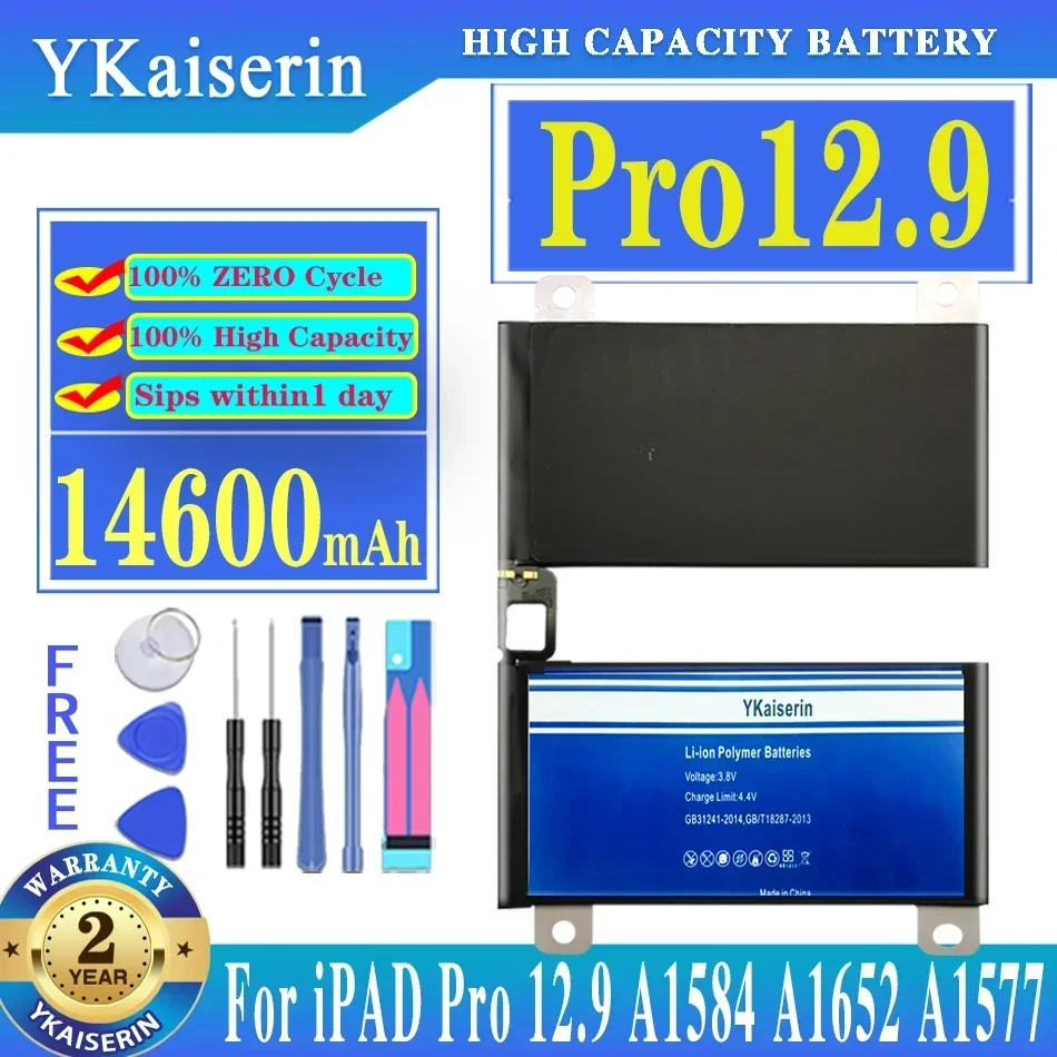 

YKaiserin 14600 мАч Pro 12,9 аккумулятор для планшета Apple iPad Pro 12,9 дюйма Pro 12,9 A1584 A1652 A1577 аккумулятор большой емкости