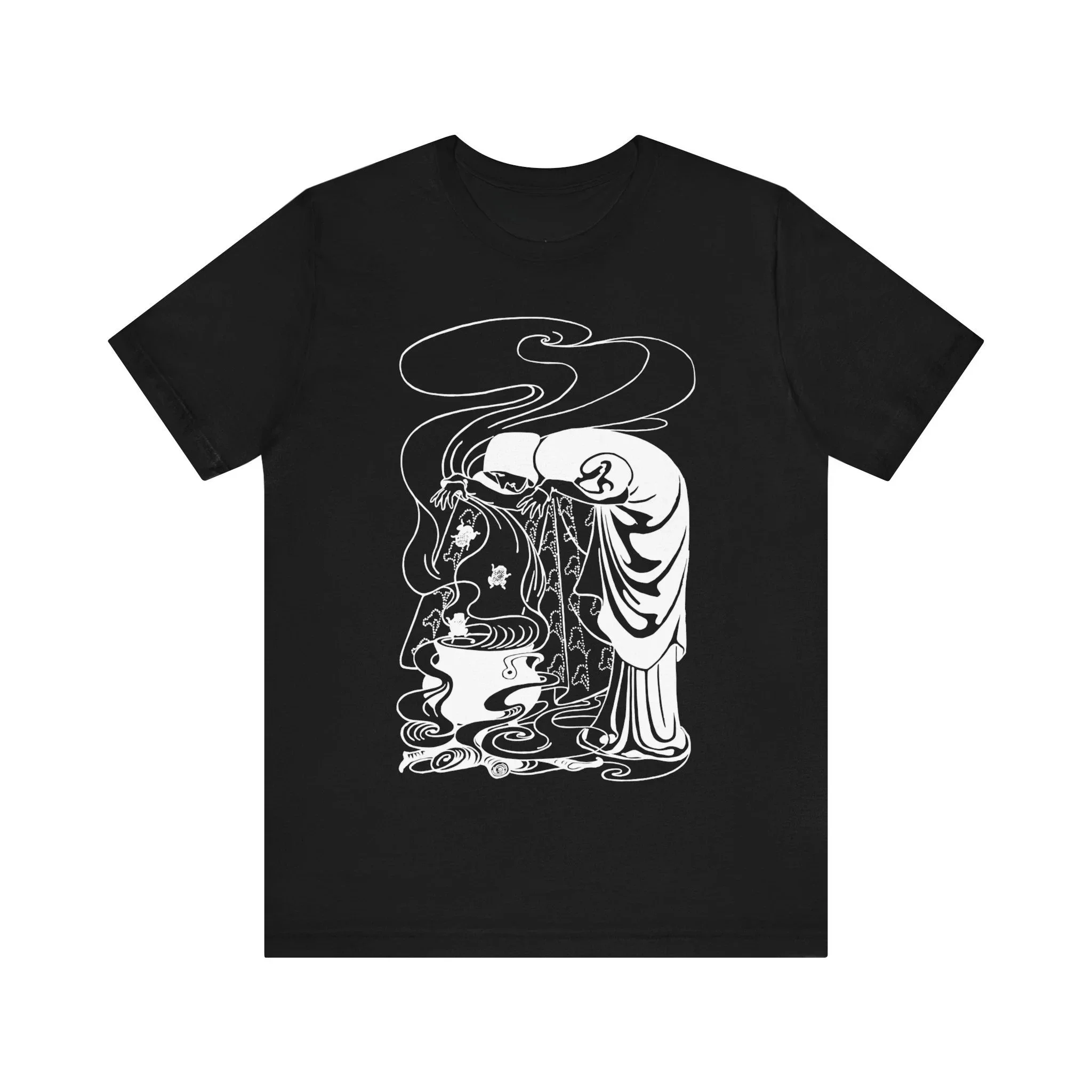 

Men Vintage Art Witchy Goth T-shirt Vintage Occult Shirt Black Magic Unisex Jersey Short Sleeve Casual Breathable Top