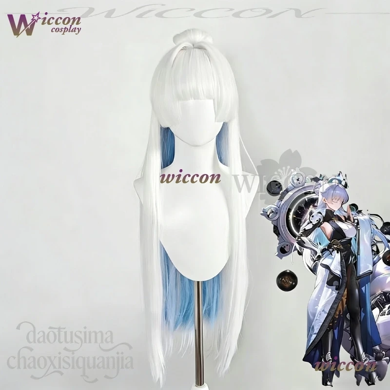 

Nayuta Blue Colored Inner Hair Long Wigs Anime Game GODEESSS 코스프레 VICTORYY 3rd Cosplay Kawaii Synthetic Hair Christmas Party Cos