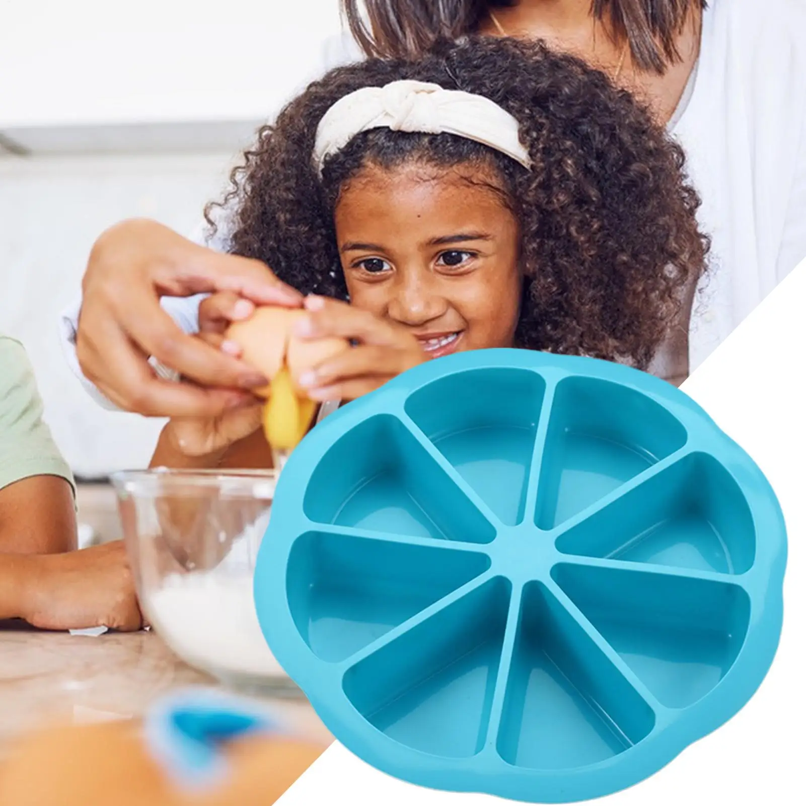 Silicone Cake Molds for Baking Non-Stick Cheesecake Molds 8-Cavity Triangle Scone Pan for Cornbread Brownies Muffins Kitchen