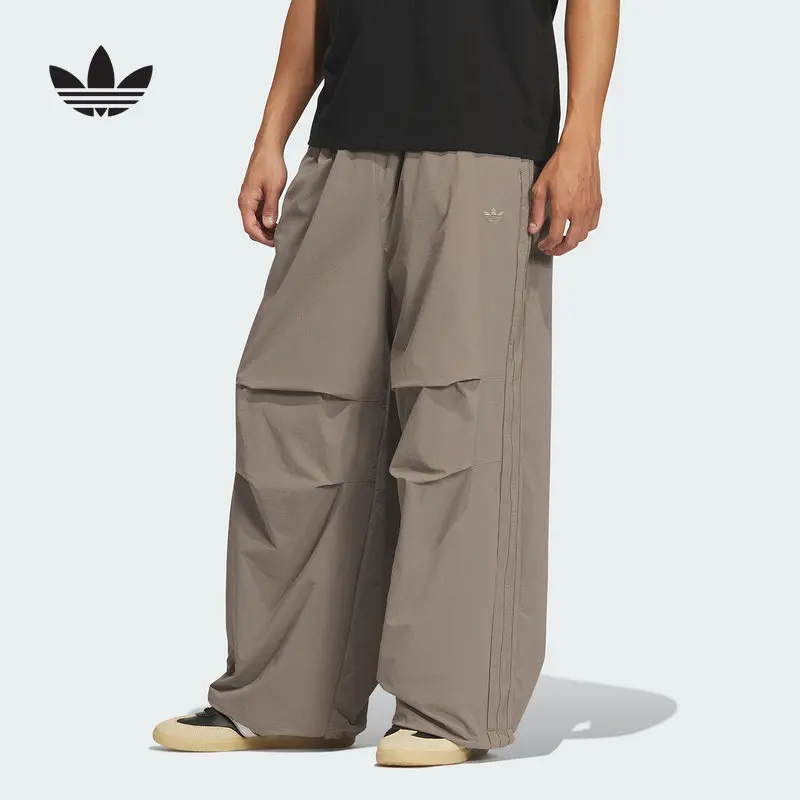 Adidas Clover Men's Woven Loose Wide Leg Sports Paratrooper Pants Casual Trousers IA7505