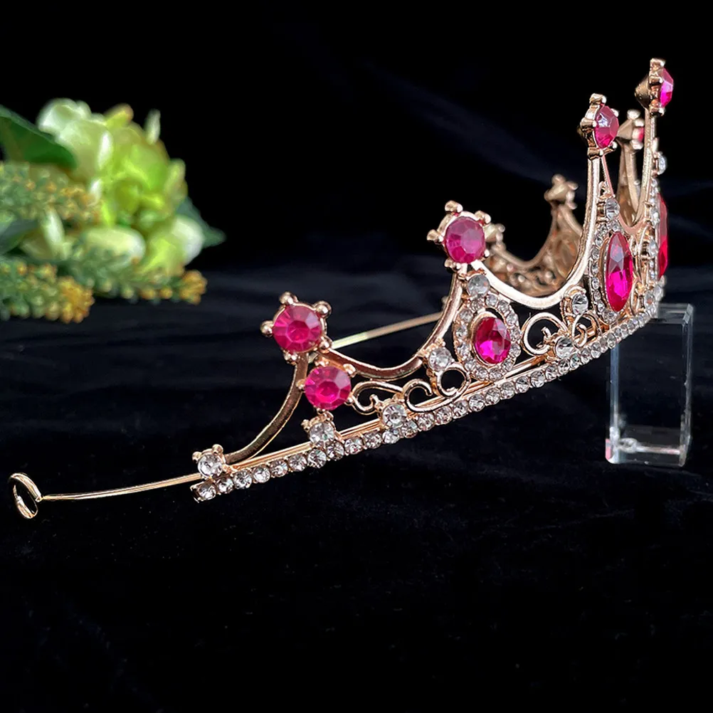 

Crystal Rhinestone Crown Bridal Tiara Wedding Hair Accessory Elegant Vintage Style Headdress for Bride Prom Banquet Girls Hair