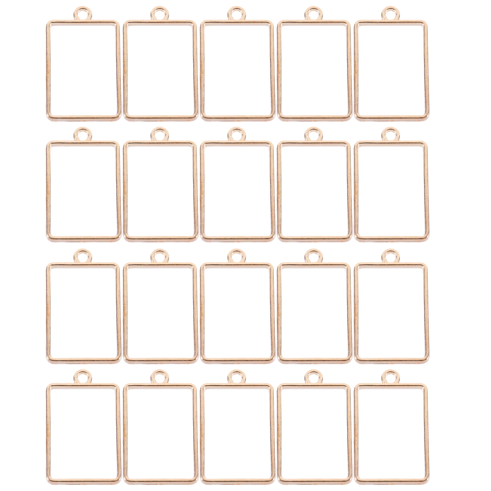 

20 Pcs Rectangular Vintage Hollow Retro Pendants Frame Decorative DIY Jewelry Making Accessories H made Craft Gifts