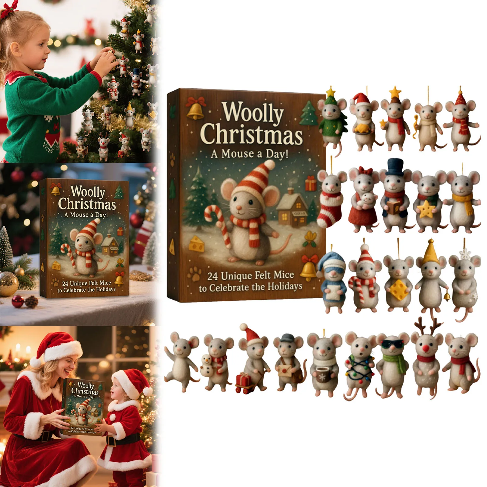 نظارات ساعة تقويم القدوم تشريح عيد الميلاد العد التنازلي قلادة تحتوي على 24 أكريليك قبل العد التنازلي التقويمي لعيد الميلاد #2