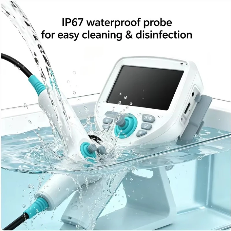 Custom Logo High‑Resolution Animal Endoscopy Device for Pet Clinic Diagnosis with instrument channel