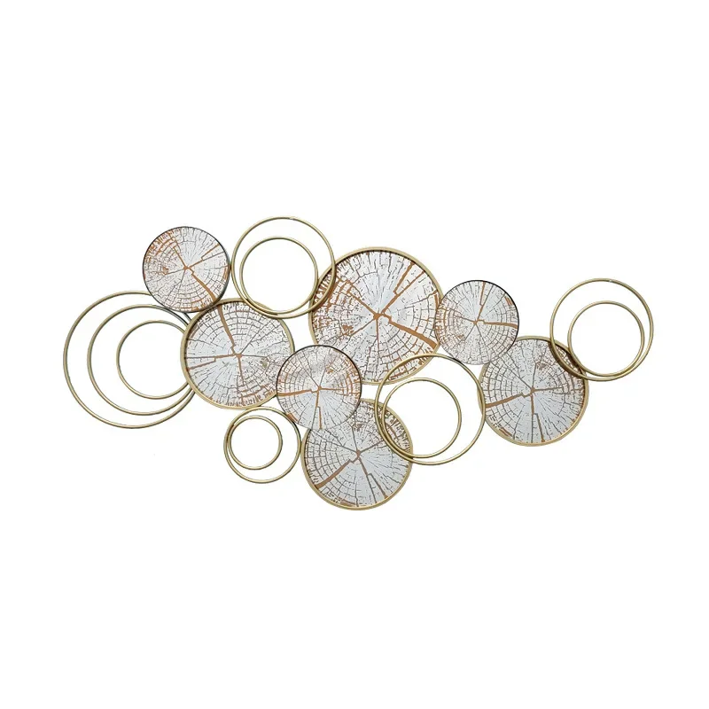 

Nordic simple light luxury ice crack hanging mirror creative wrought iron entrance wall hanging type