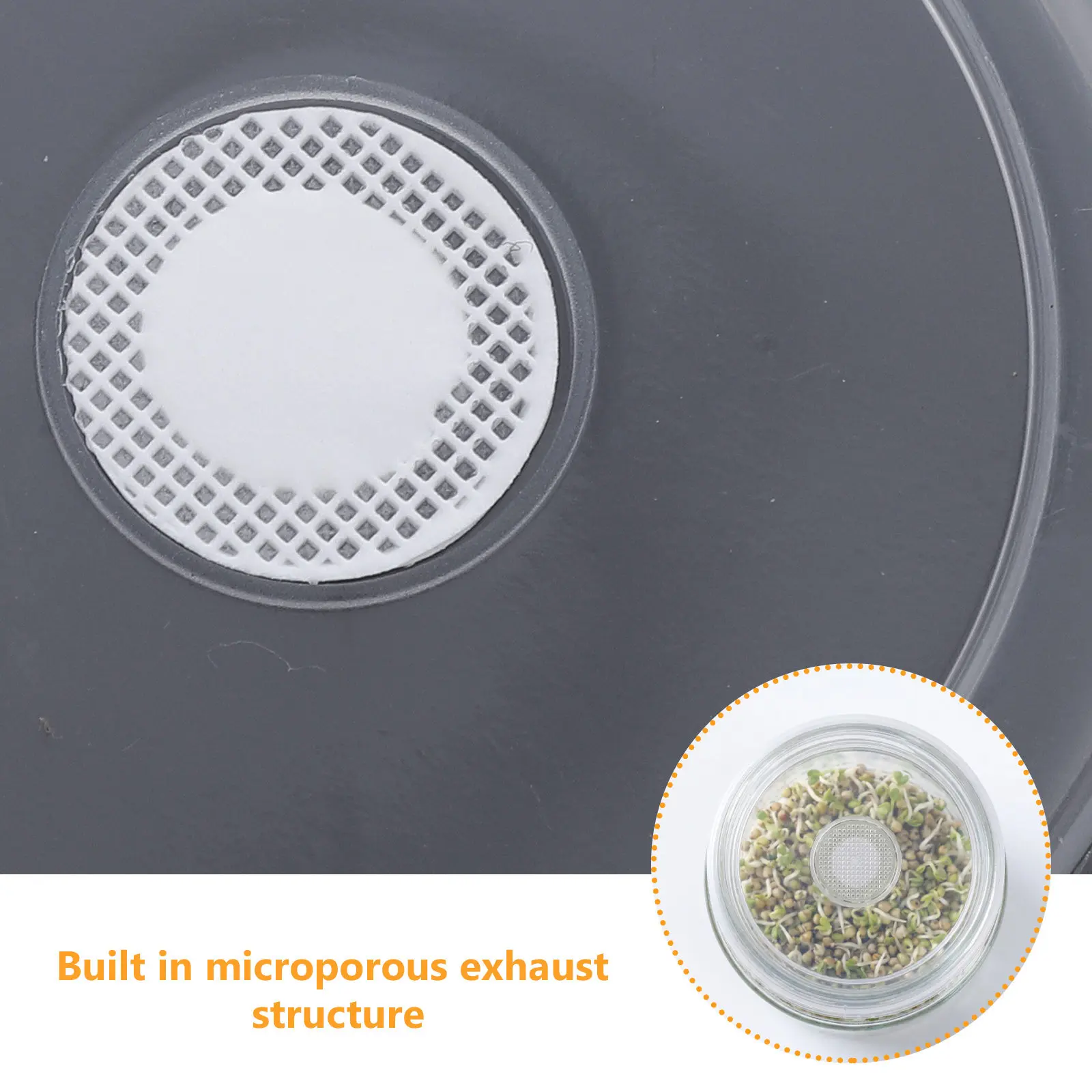 28Pcs Mason Jar Sprouting Lids 70Mm Round Plastic Vent Covers Sprout Lids for Seed Germination Alfalfa Bean Growing Mason Jar