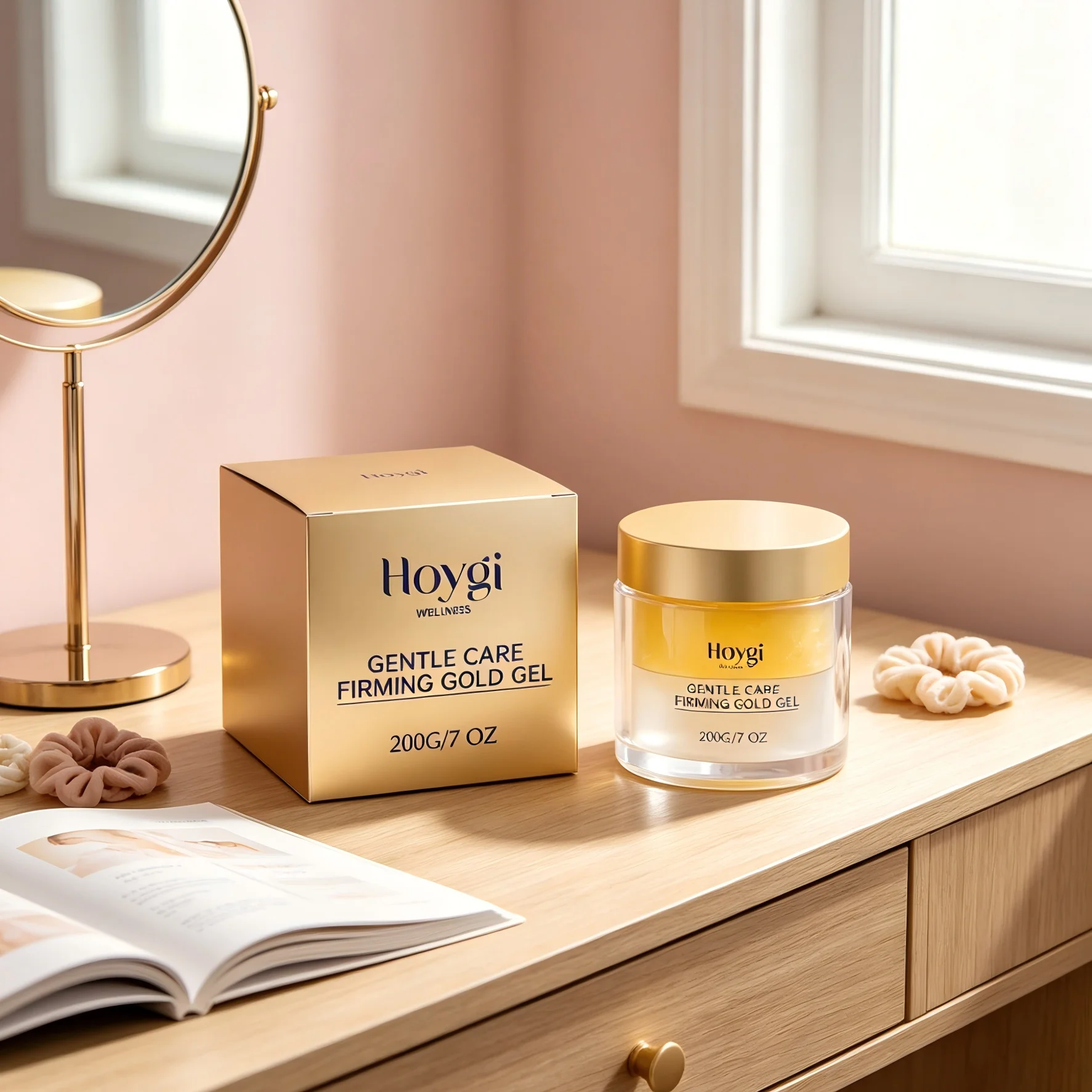 Hoygi Anti Cellulite Cream for Belly Thighs Butt Arm Loose Skin Tightening Shaping Sculpting Body Care Gold Gel Hot Sweat Cream