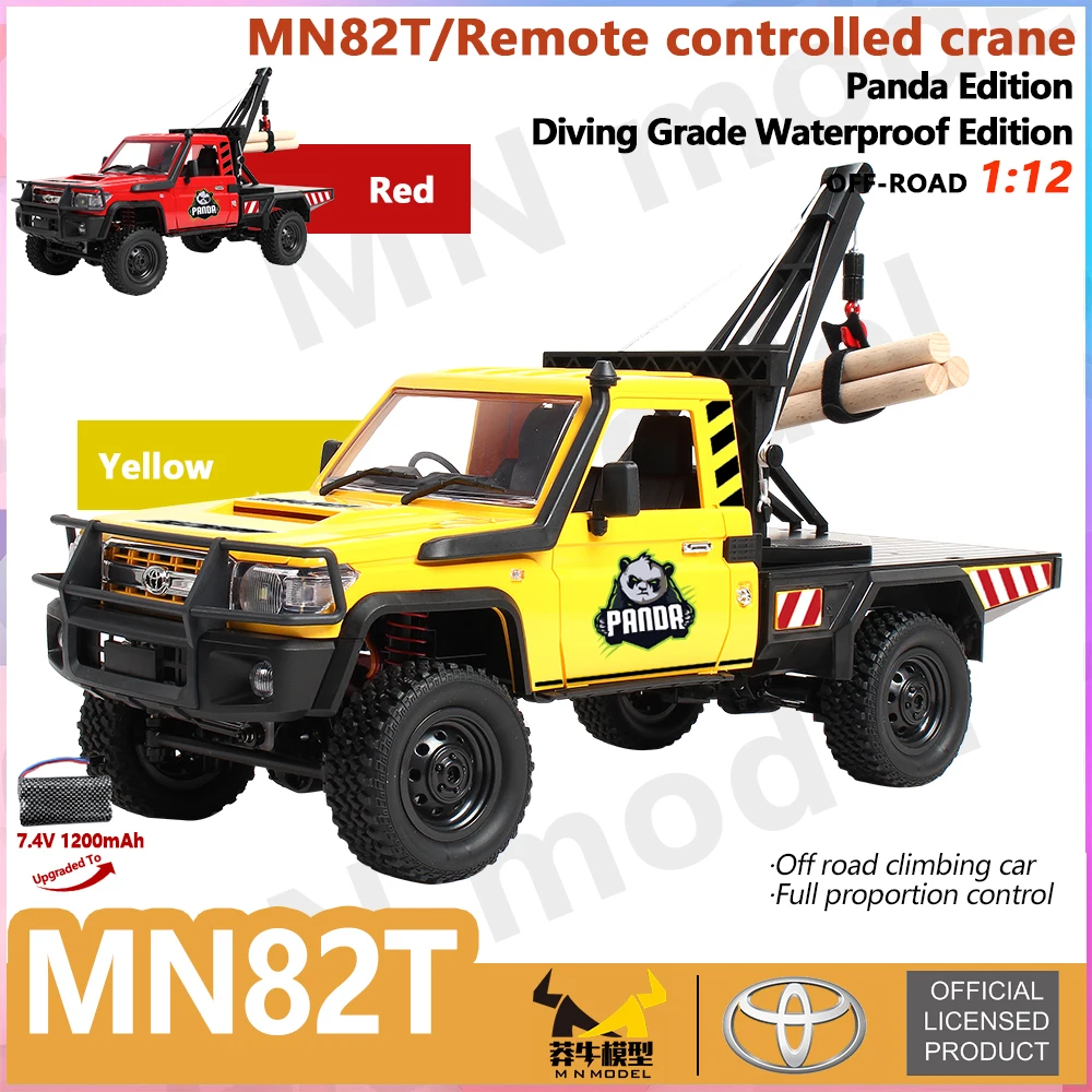 MN82T Panda Edition 1:12 Pełnowymiarowy Samochód RC z Sterowaniem, Funkcją Włączania Świateł, 2.4G, Napęd 4x4, Terenowy Samochód Pick-up, Zabawka dla Dzieci, Prezent