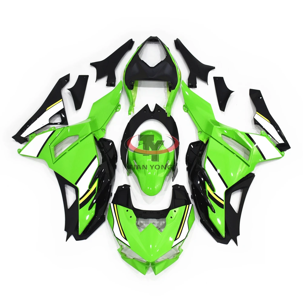 Green white yellow print Bodywork Cowling For ninja500 2024 2025 Motorcycle Full Fairing 2026 Fit ninja 500