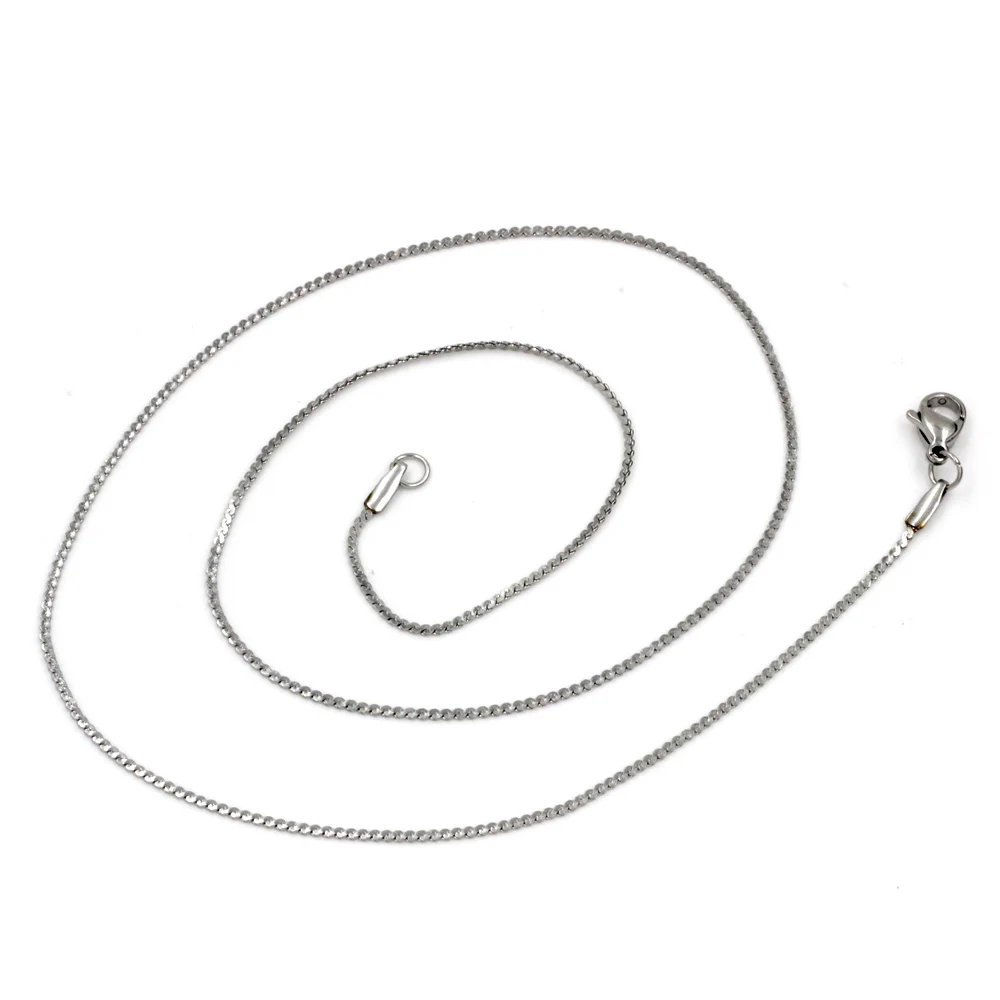 LUXUKISSKIDS Großhandel S-Ketten-Halskette zum Selbermachen, 1mm dünn, Edelstahl, wasserdicht, vergoldet, hochwertiger Basis-Schmuck – Detail 7