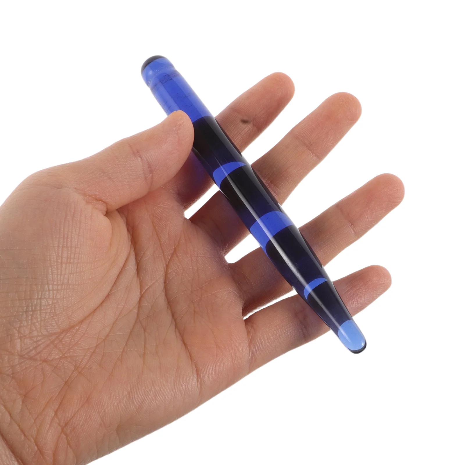 Blue Crystal Gua Sha Tool Face Massager Eye Massage Stick Facial Scraping Board Skin Soothing Face Stone Guasha Relaxing Spa