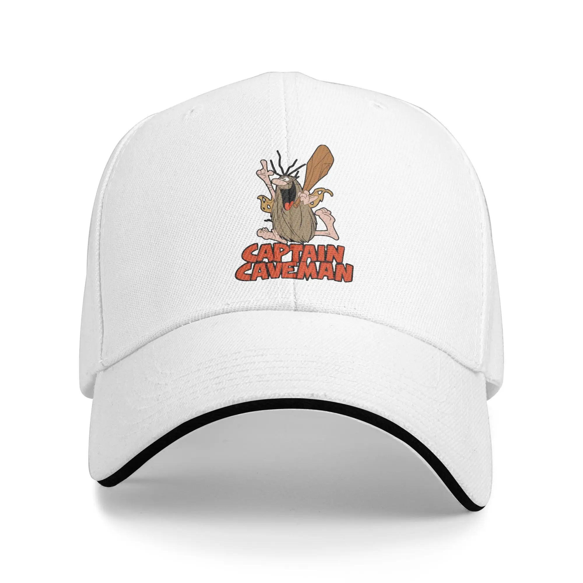

Captain Caveman Cavey Baseball Cap y2k Cool Trucker Hat Summer Female Male Tennis Skate Baseball Caps