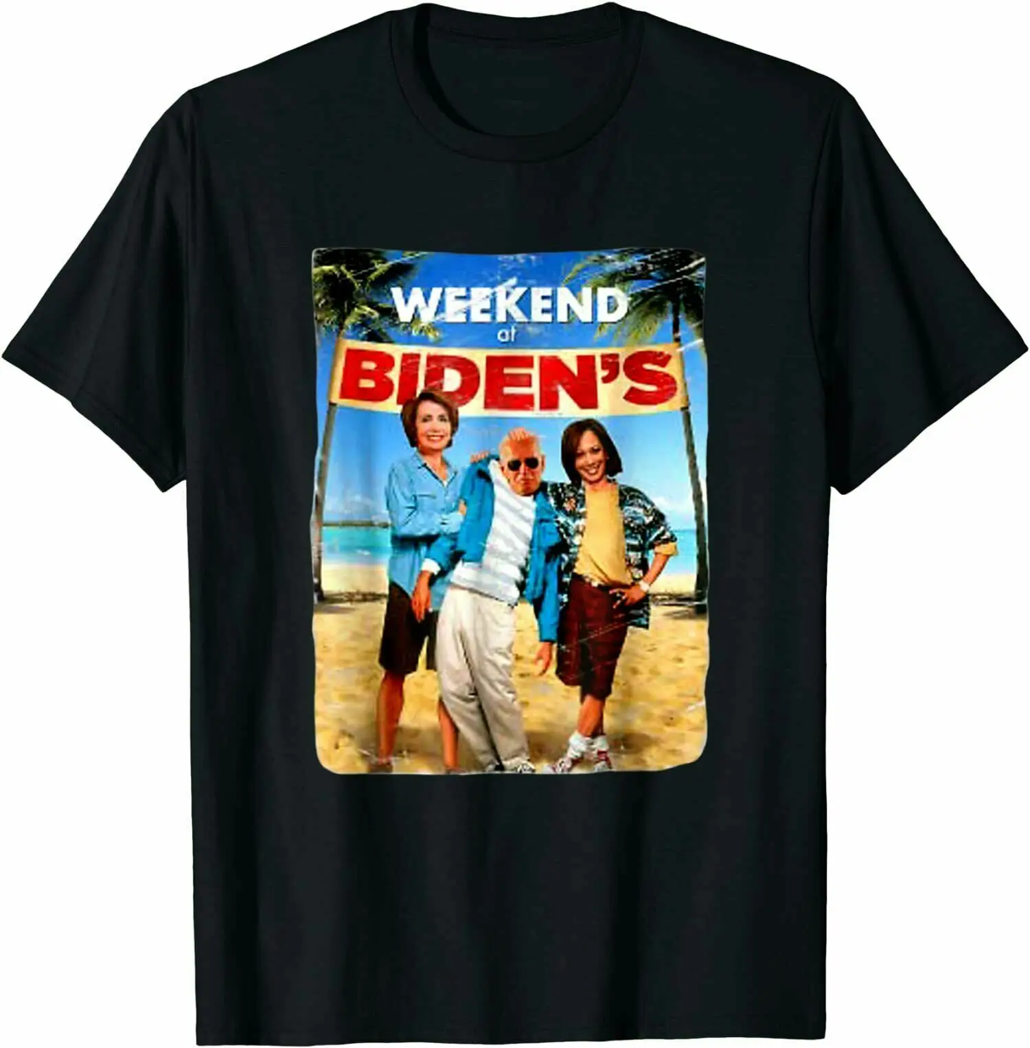 NEW LIMITED Weekend At Biden's Funny T-Shirt Hip Hop Cotton Design Summer Man