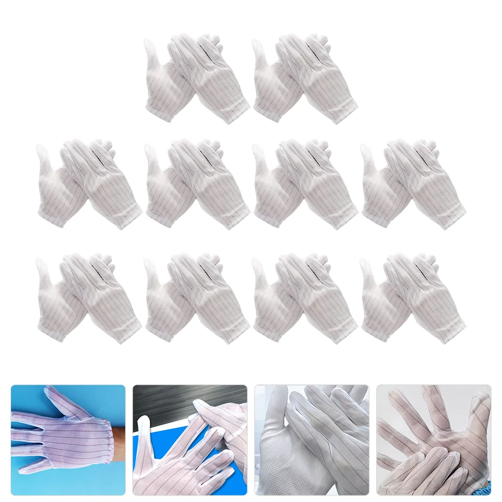 10 Pairs Anti Static Gloves Work Gloves Electronics Repair Installation Gloves