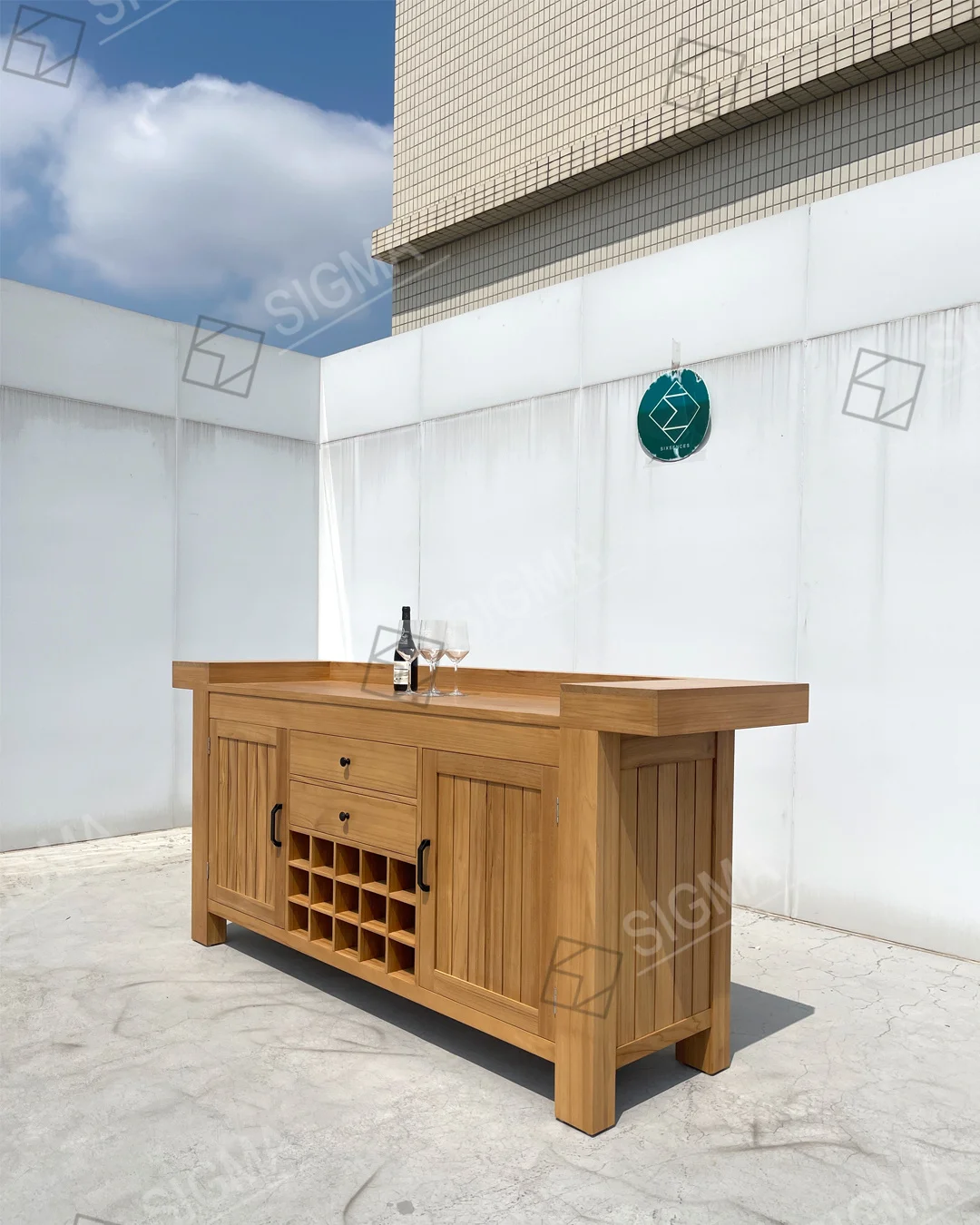 All Weather Luxury Patio Furniture Solid Teak Wood Frame Garden Dining Chair Outdoor Dining Chairs
