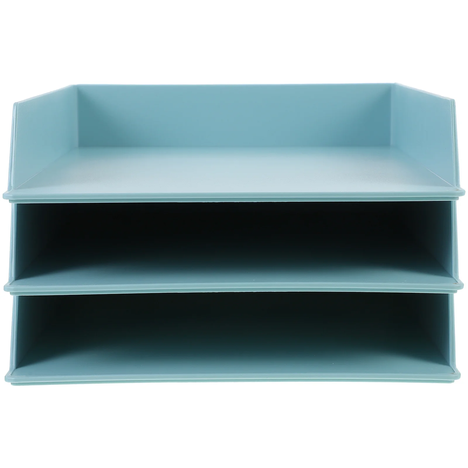 3Pcs Desktop Organizer ABS File Storage Box Large Capacity Office Stationery Holder Document Shelf Storage Container