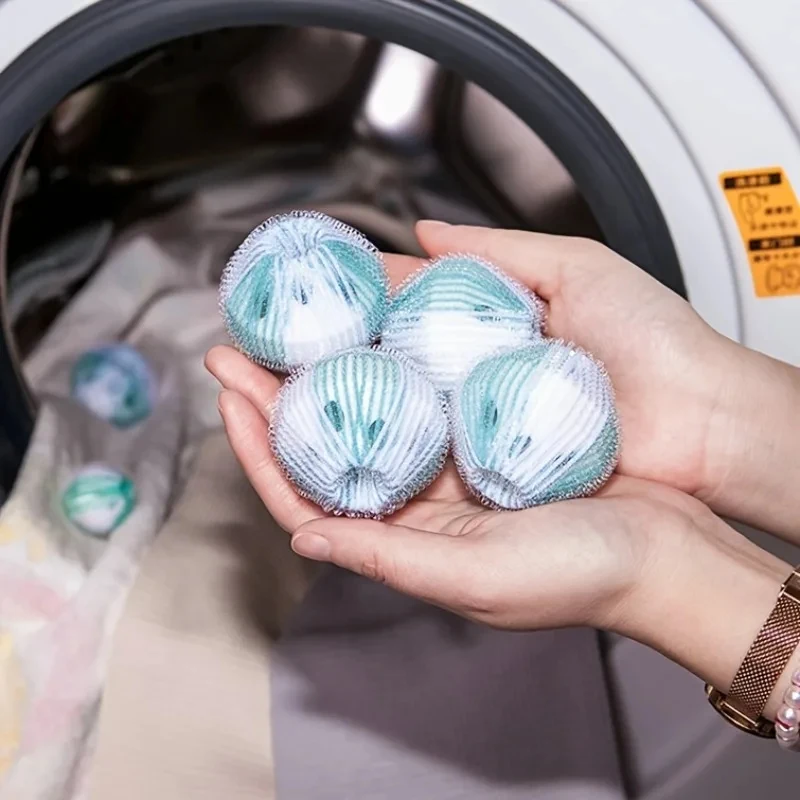 1/5pcs Reusable Pet Hair Removal Balls - Laundry Lint Catchers for Dog/Cat Fur on Clothes, Bedding & Bathroom, Multi-Use Cleaner