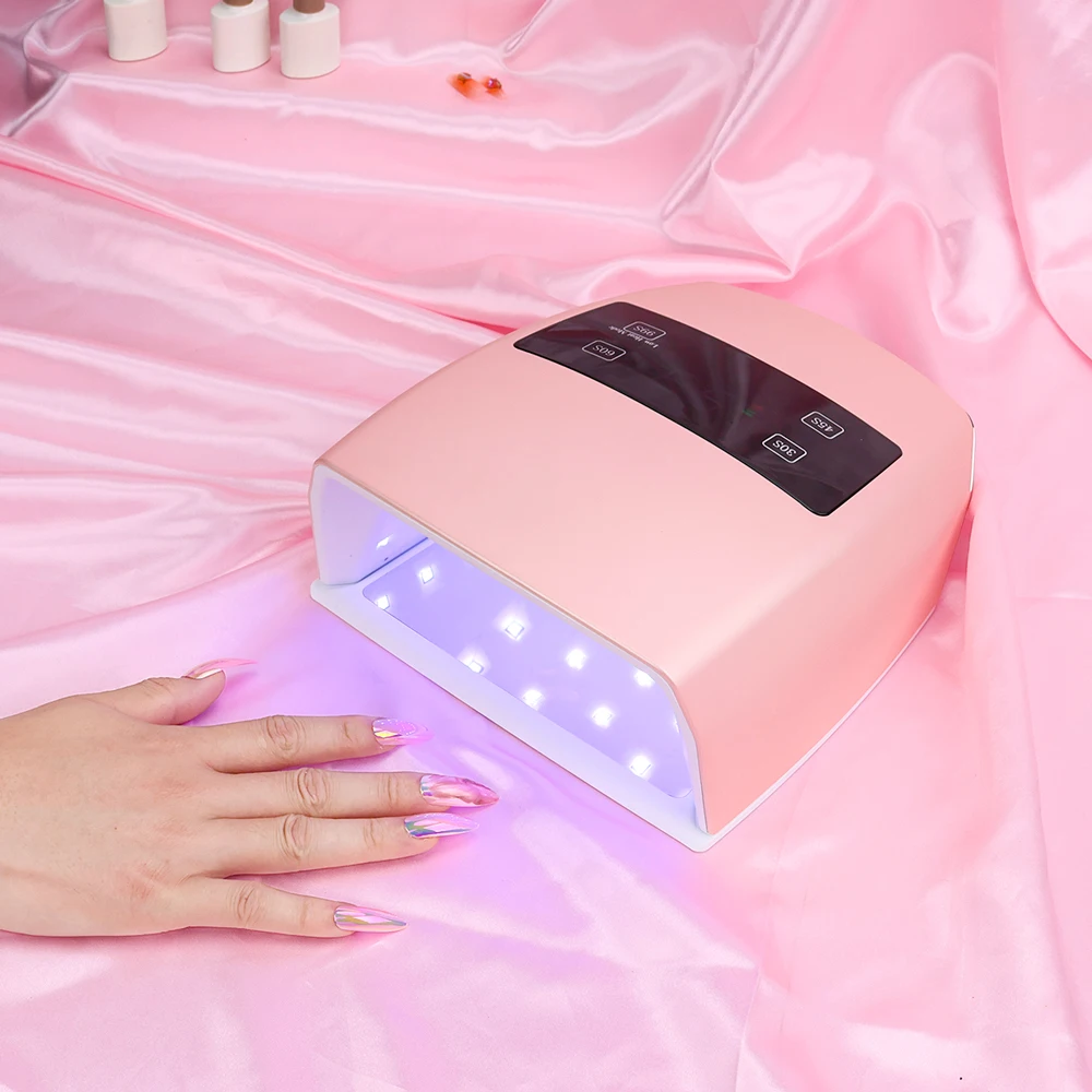 

New Dual Light Square Screen with Touch Button White Light Rechargeable Cordless UV LED Nail Dryer Nail Lamp for Salon Use