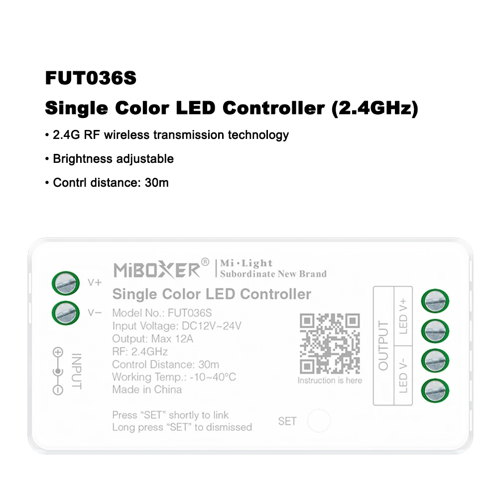 Miboxer FUT035S FUT036S FUT037S FUT038S FUT039S 2,4 GHz LED Controller Dimmer Für Einzel/Dual farbe RGB RGBW RGB + CCT Streifen Licht