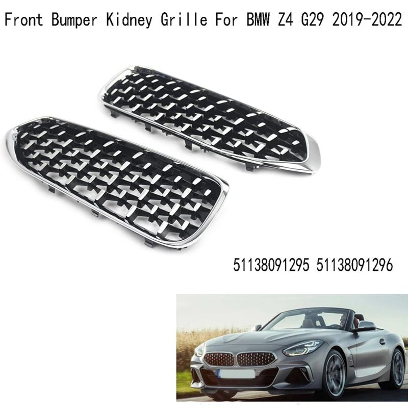 

2Pcs Front Bumper Kidney Grille For BMW Z4 G29 2019-2022 51138091295 51138091296