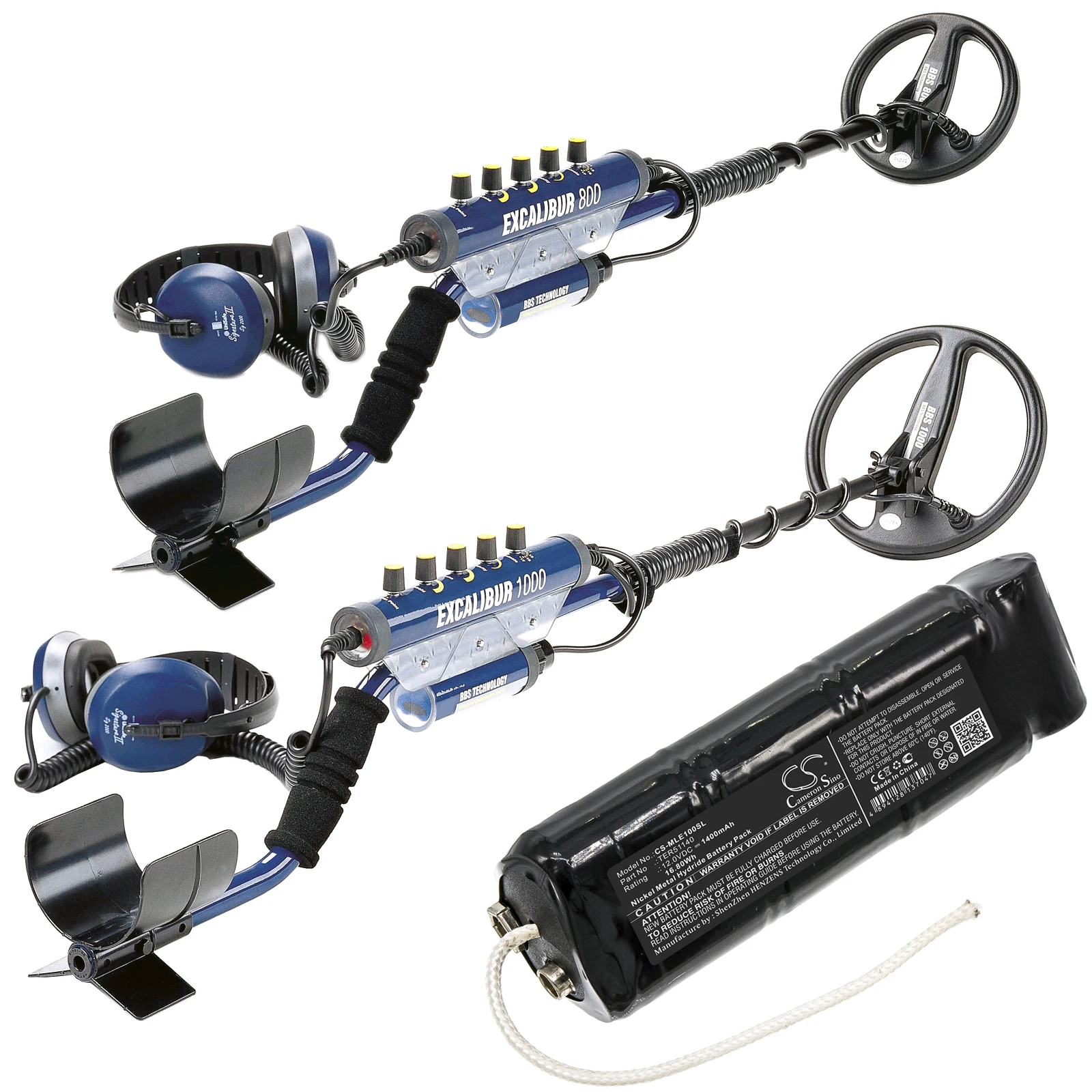 Encuesta, batería de prueba 1400mAh TER51140 para MINELAB Excalibur 1000, Detector de metales Excalibur 800, Excalibur II PODS, Excalibur SWORD
