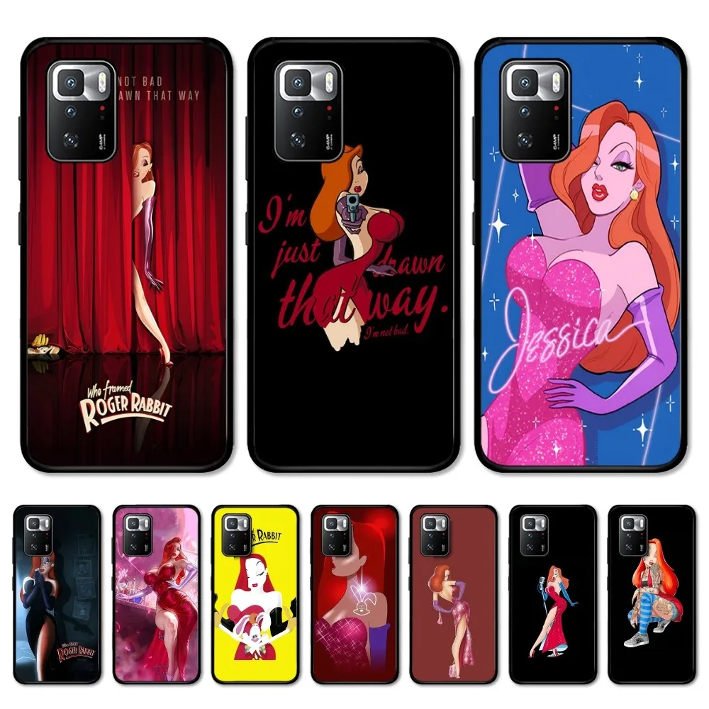 J-Jessica R-Rabbit Sexy Phone Case For Redmi Note 4 X 5 A 6 7 8 T 9 9S 10 11 11S 11Epro Poco M3 Pro