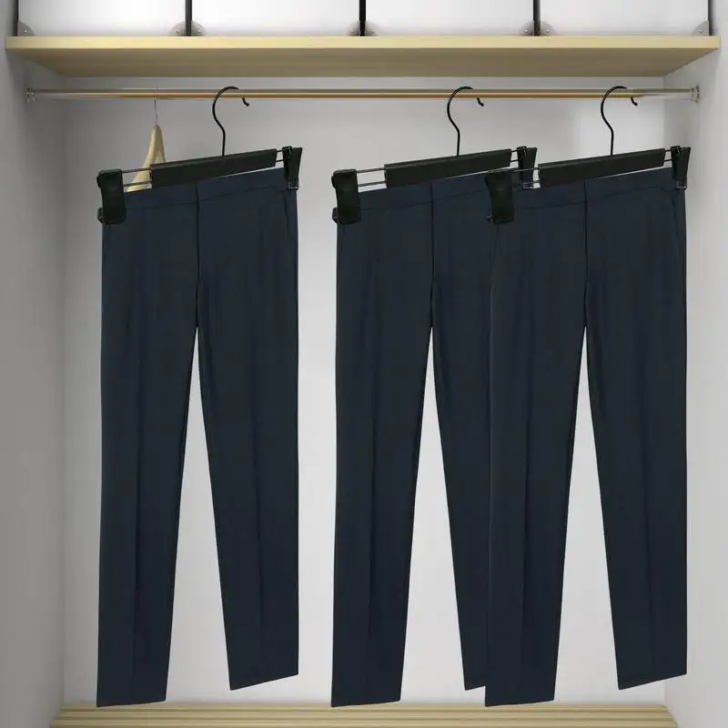 Pant Skirt Hangers With Non-Slip Big Clip And 360 Swivel Hook Heavy Duty Slim Hanger Space Saving Clip Hangers For Pants Skirts