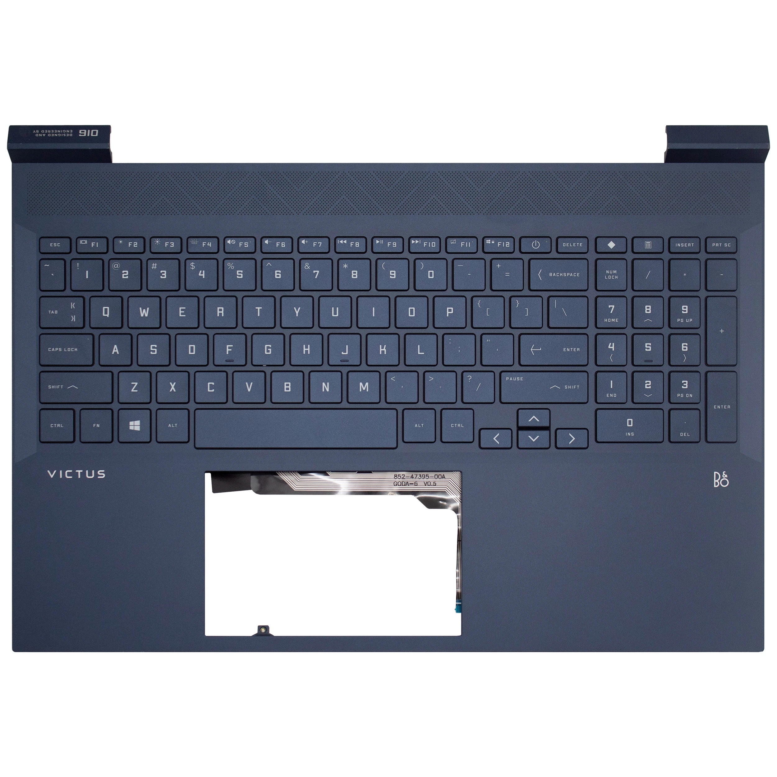 Original New US Spainish Keyboard For HP Victus 16-D 16-E TPN-Q263 TPN-Q264 Laptop Palmrest Top Cover Backlit Keyboard Case Blue