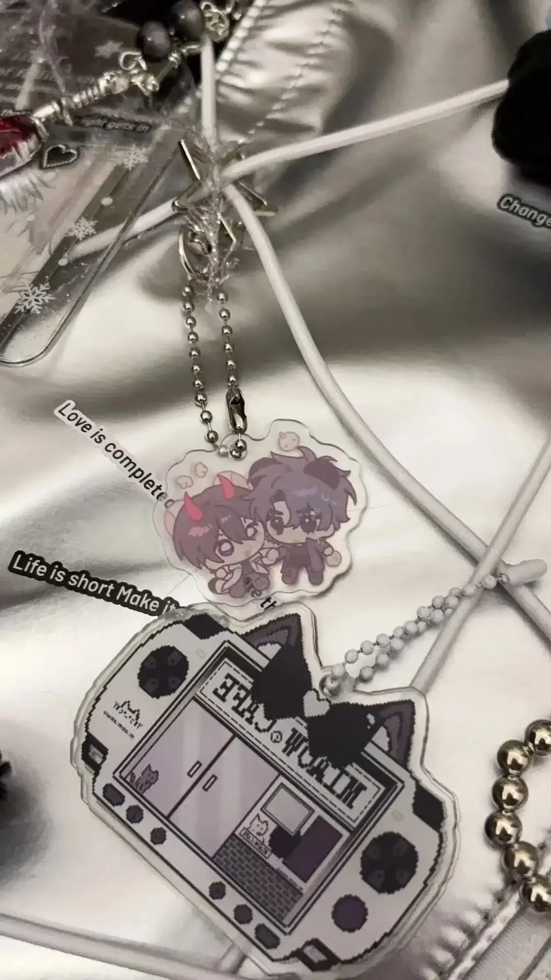 ل سلسلة المفاتيح نجمة القارئ كيم دوكجا الاكريليك حقيبة ملحق يو جونغهوك الشكل سلاسل المفاتيح لعب للأولاد الهدايا #5