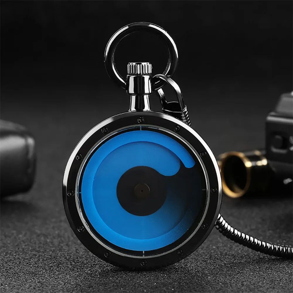 Vintage kreatywny gramofon Dial kieszonkowy zegarek kwarcowy luksusowa moda wąż na łańcuszku Fob wisiorek zegar człowiek torba w stylu Retro zegarek prezent