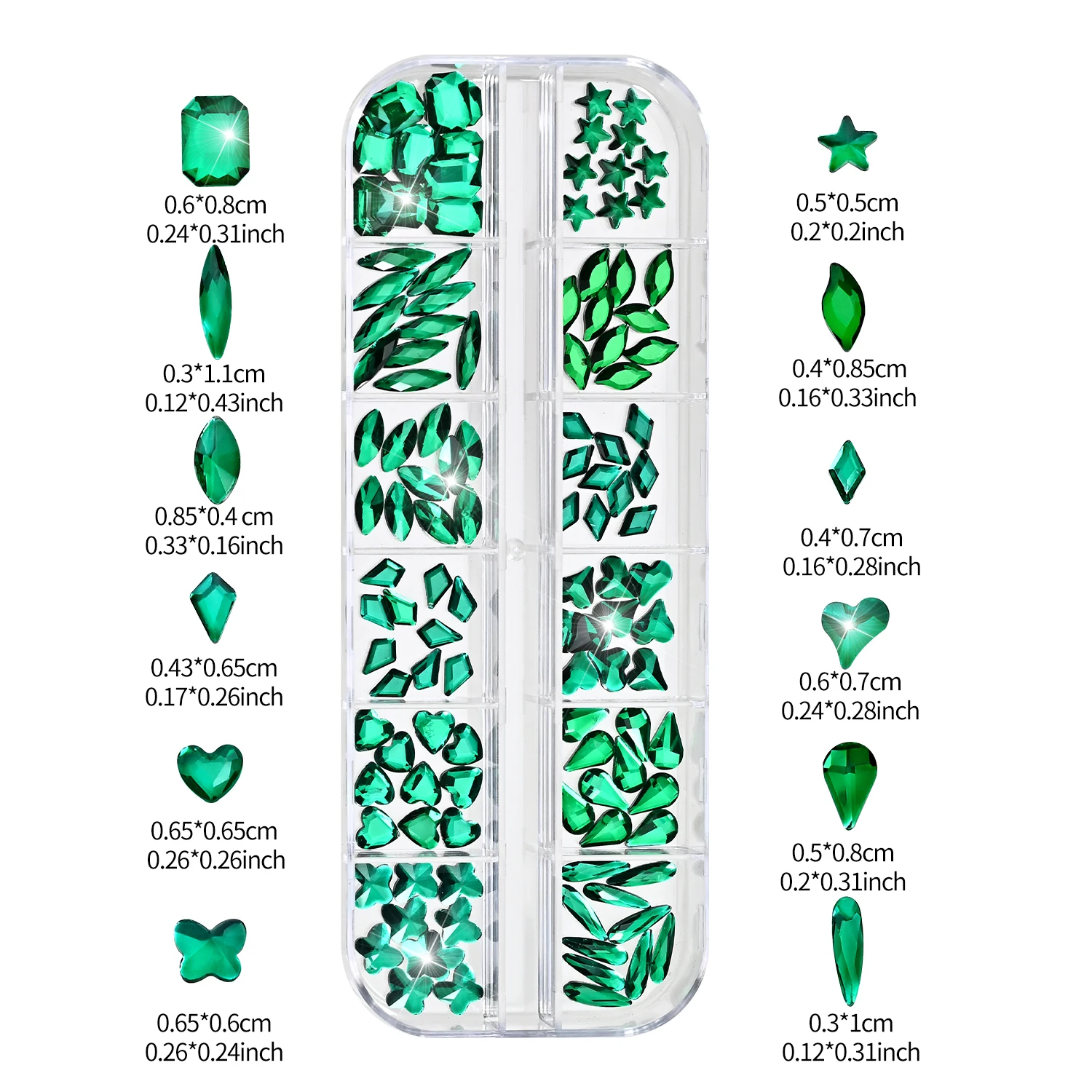 2Boxes Emerald Green Nail Crys - Nail Art Emerald Green review and price