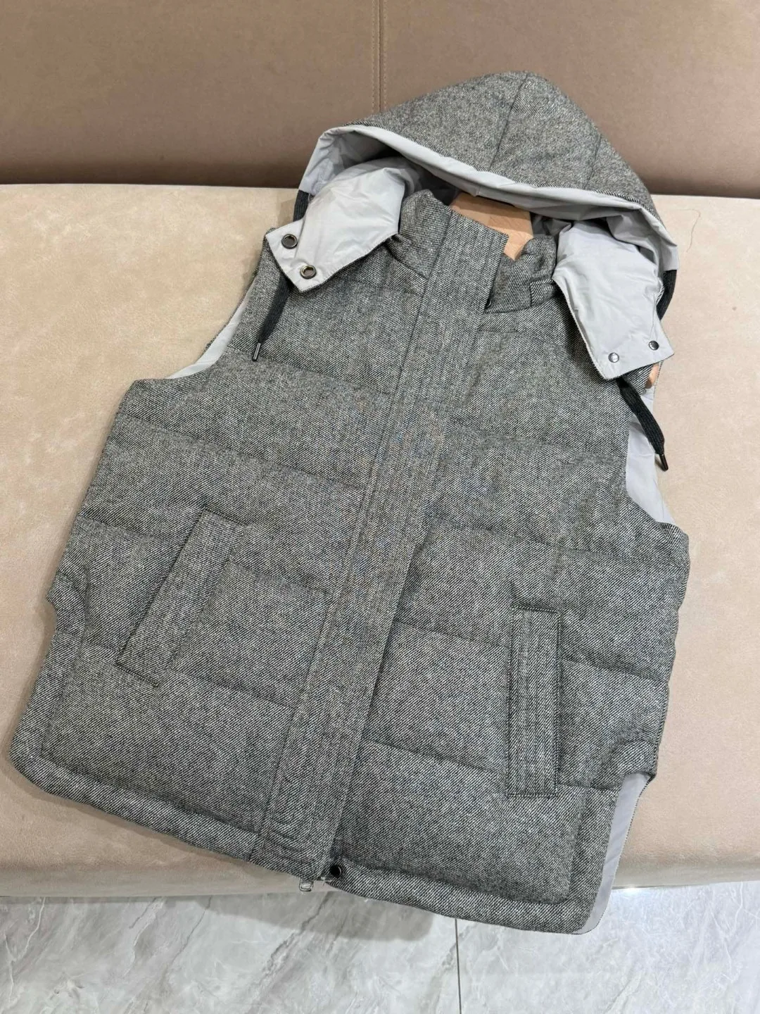 Autumn-winter casual reversible goose down vest