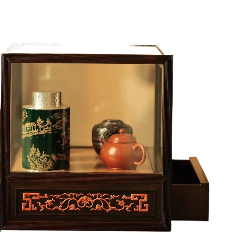 Dragon pattern tea utensils, storage cabinets, Chinese cultural and toy collection ornaments, holiday gifts