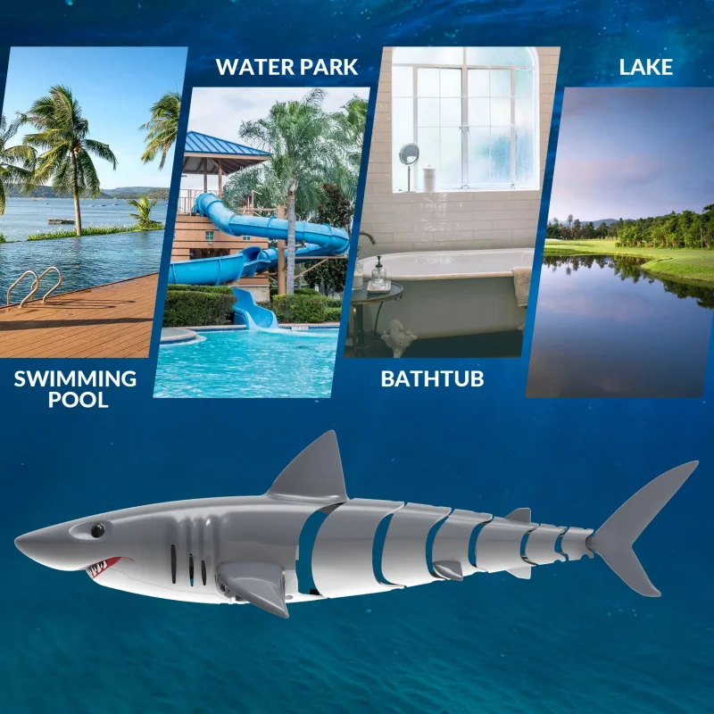 RC Shark สเปรย์น้ําปลาวาฬไฟฟ้าของเล่นเด็กรีโมทคอนโทรล Dolphin สัตว์อ่างอาบน้ําสระว่ายน้ําจําลองเรือดําน้ําปลาว่ายน้ําเกม