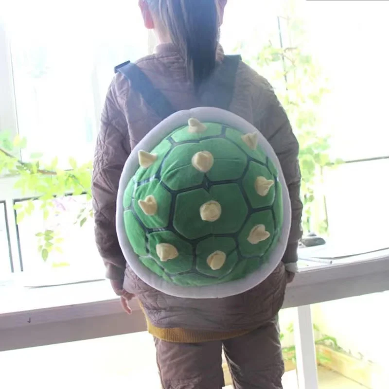 30cm 4 Style Anime Super Koopa Turtle SchoolBag Turtle Shell Green Bowser Plush Toys Backpack Kawaii Birthday Gift For Children