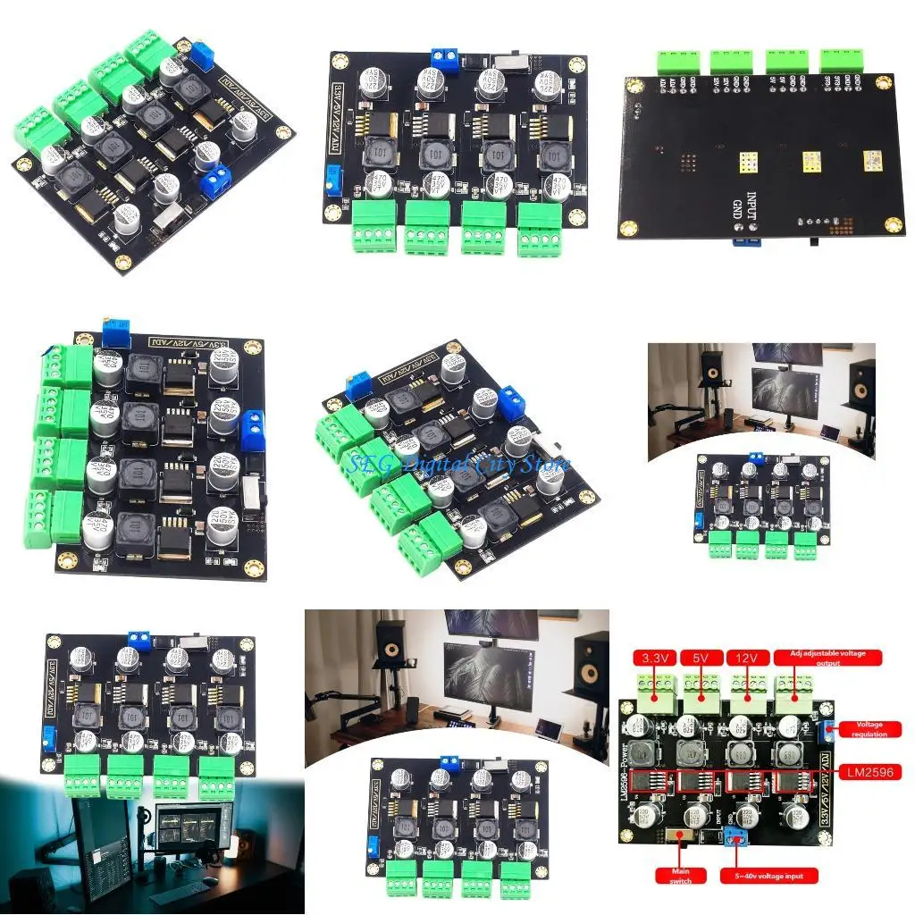 

U75B LM2596 High Efficiency Voltages Regulator Module Stable Outputs and DC5V to 40V for Electronics and Development Boards