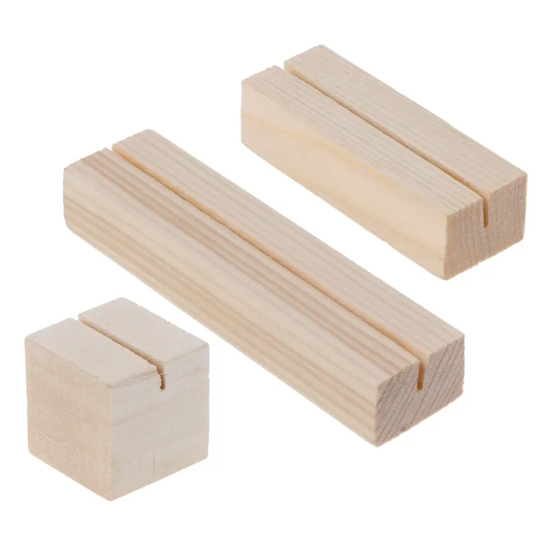 Clips madera Natural para notas, abrazaderas para soporte fotos, tarjetas, mensajes escritorio, manualidades, práctico