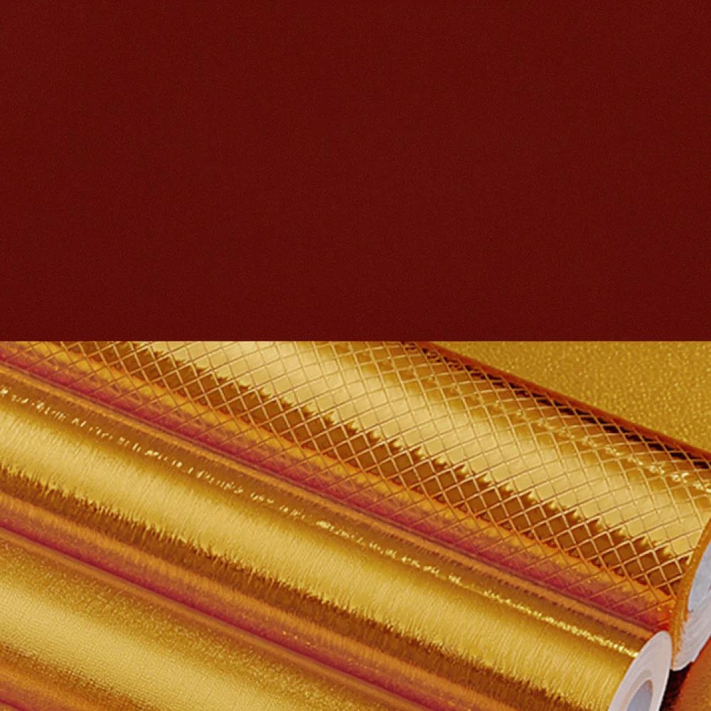 Modern Gold Texture PVC Sticker Heatproof Wallpaper For Buddha Shrine Altar Surface Protection Waterproof Anti Mold Cover