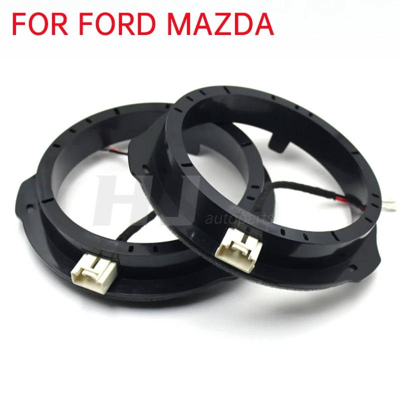 2pcs Car Speaker Pad Adapter Washer Stand Base Ring Sub Woofer Audio Mount 6.5 Inch Bass Horn Pad Special Plug for Ford Mazda
