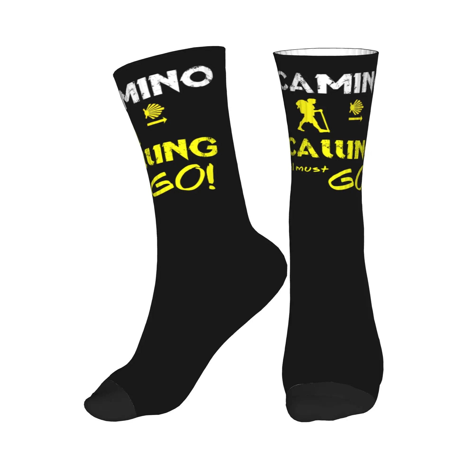 

Cute Men's Buen Camino de Santiago Dress Socks Unisex Comfortable Warm 3D Printing El Camino Way of St. James Crew Socks