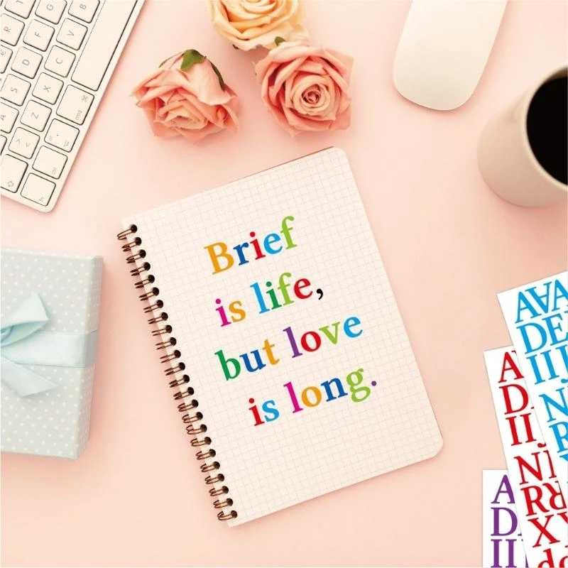 12 Prześcieradło Auto klejek Naklejka Małe alfabety naklejka do rzemiosła kolorowe alfabety naklejka z listą