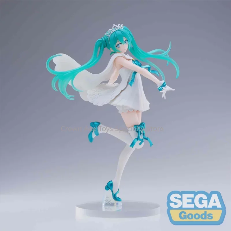 SEGA Virtual Singer Anime Figure Hatsune Miku 15th Anniversary Edition Beautiful Girl Action Figure Toy Doll for Kids Gift Model