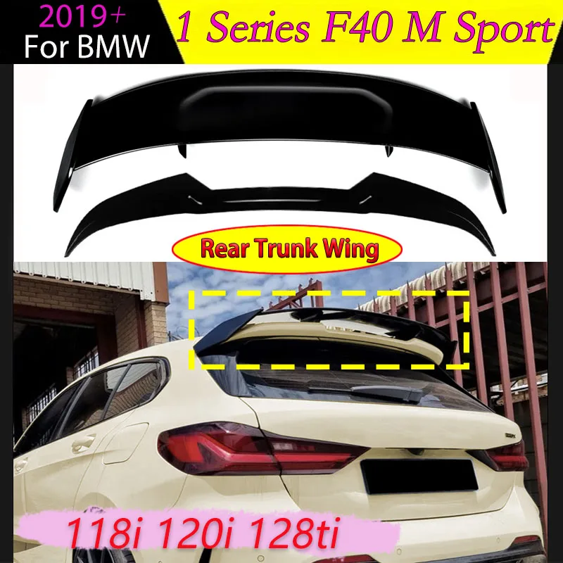 

For BMW 1 Series F40 Hatchback M Sport 118i 120i 128ti 2019+ Rear Trunk Spoiler Wing Roof Tail Fin Splitter Auto Body Kit Tuning