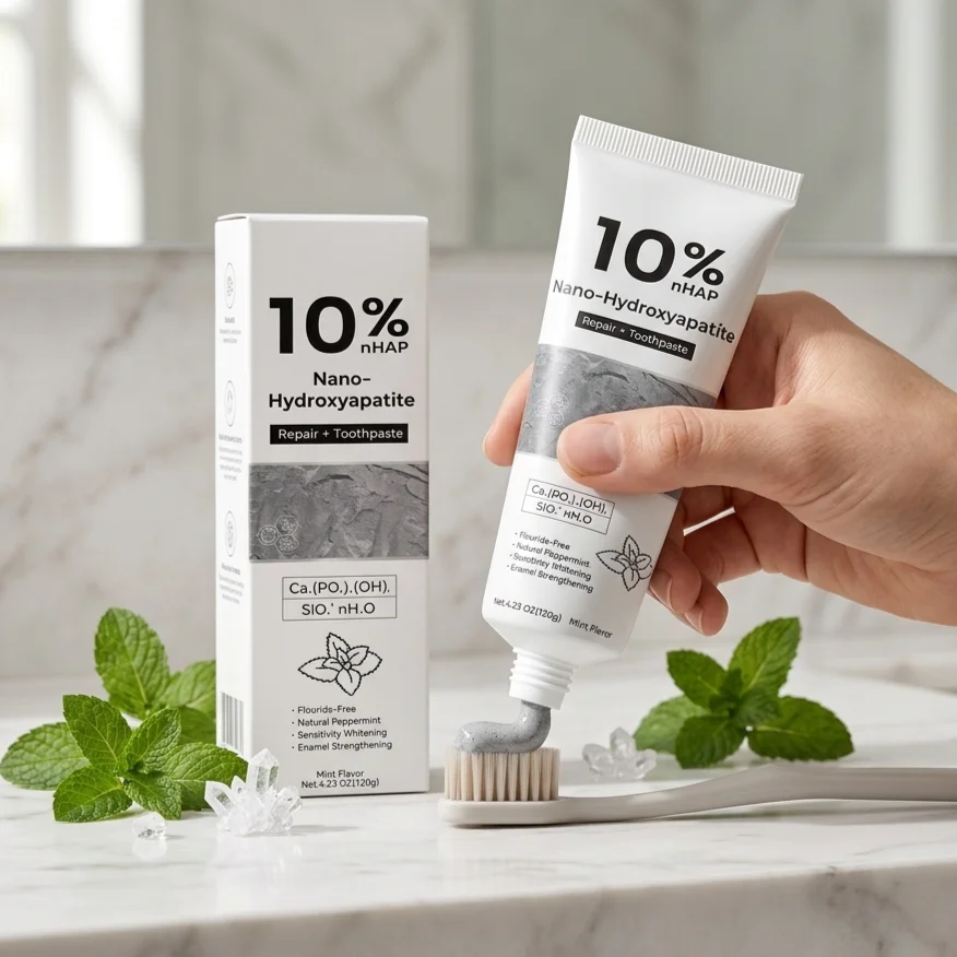 Teeth Whitening That Works - Nano-Hydroxyapatite Toothpaste Remove Stubborn Stains Brighten