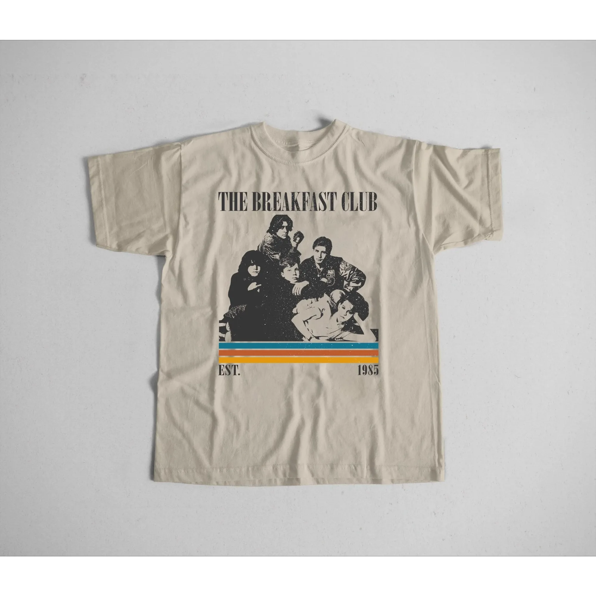Men Oversized T-shirts Chemise The Breakfast Club Casual Sports Wear Fashion Graphic  Print Tee Shirts for Men New Clothing