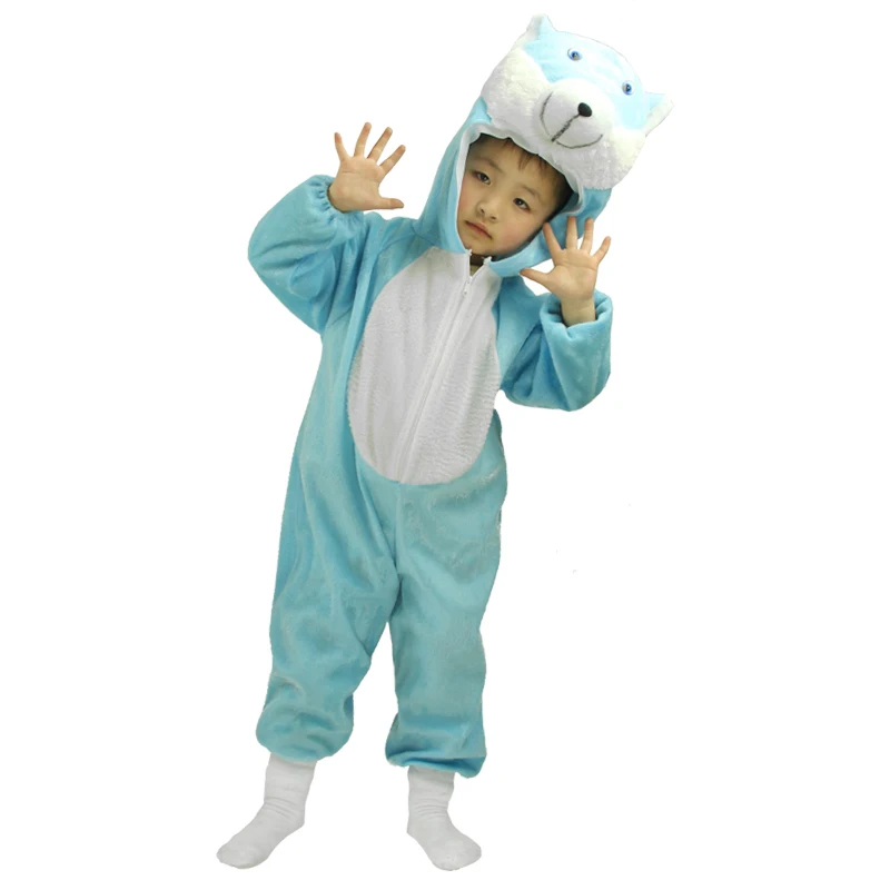 2-15 jaar oude kinderen dier cosplay pyjama winter warm jongens en meisjes dier rompertjes kostuum geschikt voor feesten cosplay