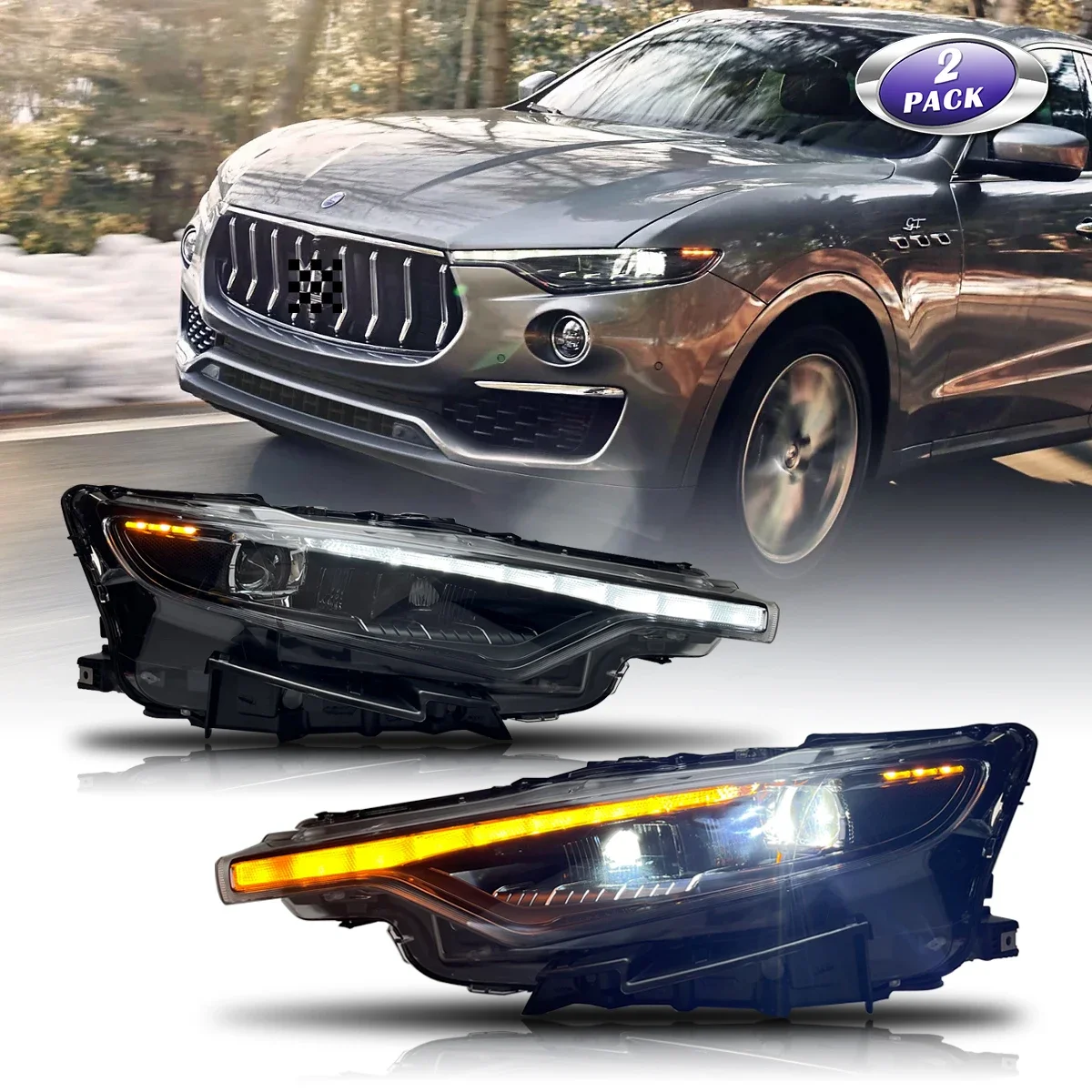 

Автомобильный светильник, светодиодные фары в сборе для Maserati Levante 2016-2022, обновление 2023, стиль, фара DRL, указатель поворота