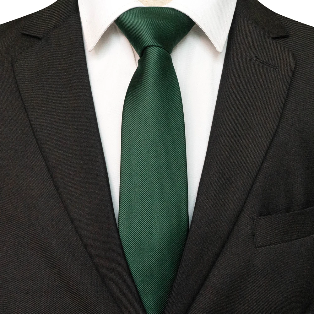 JEMYGINS Neue Heiße Grüne Solide Seidenkrawatten für Männer 7 cm Blaue Krawatte Hemd Zubehör Hochzeitsgeschenk Mann der Büro Gravatas – Detail 17